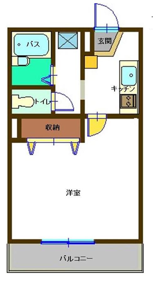 小宮メゾン(1K/2階)の間取り写真