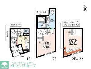 FEEL CNB(1K/1階)の間取り写真