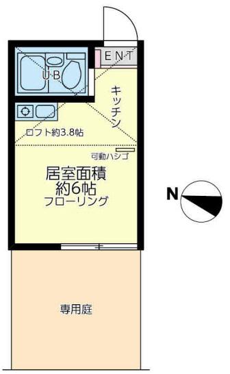 ユナイト黄金町エレーヌの杜(ワンルーム/1階)の間取り写真