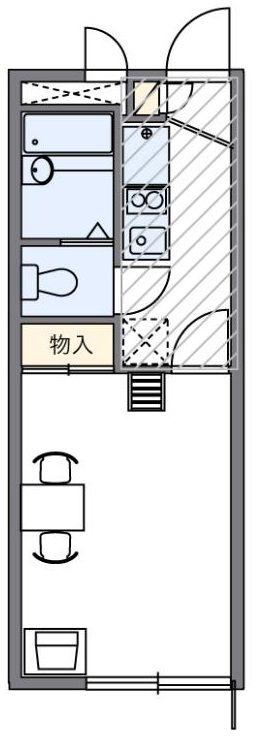 レオパレスエポカ1(1K/1階)の間取り写真