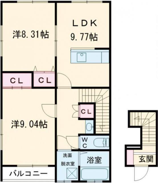 すまいる37(2LDK/2階)の間取り写真