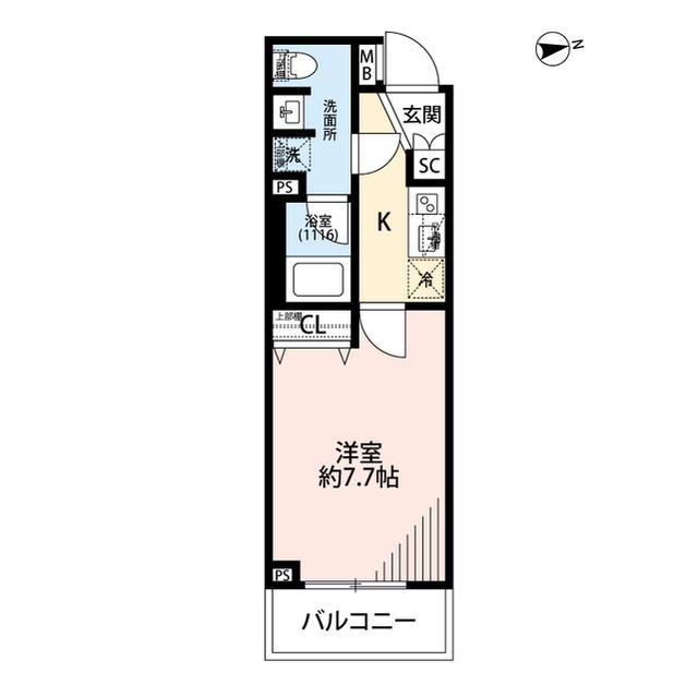 プレール・ドゥーク三軒茶屋(1K/3階)の間取り写真