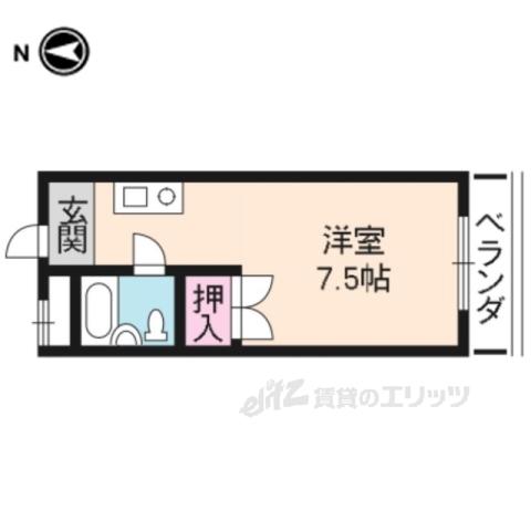 ヴィランセンワ城南(ワンルーム/5階)の間取り写真