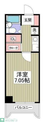 クレベール久米川(1K/3階)の間取り写真