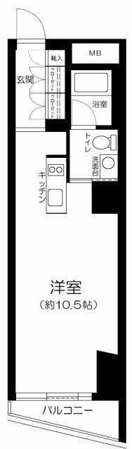 セルフィスタ渋谷(ワンルーム/1階)の間取り写真