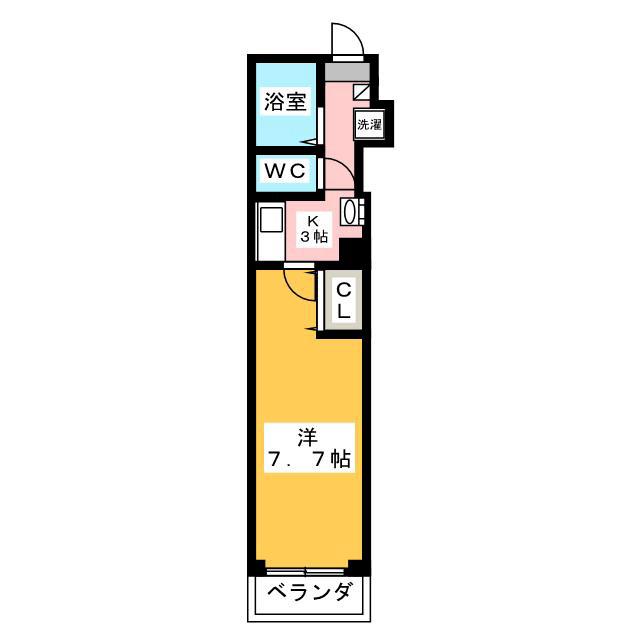 ラ フォンテ石神井台(1K/1階)の間取り写真
