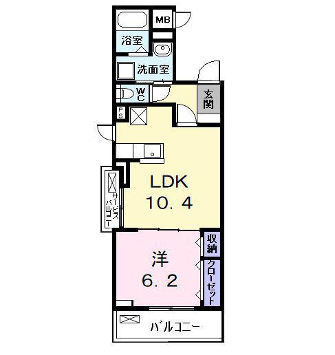 M.Y トヨクニ(1LDK/3階)の間取り写真