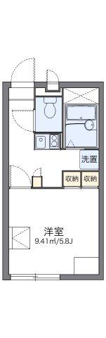 レオパレスアドミラブール(1K/2階)の間取り写真