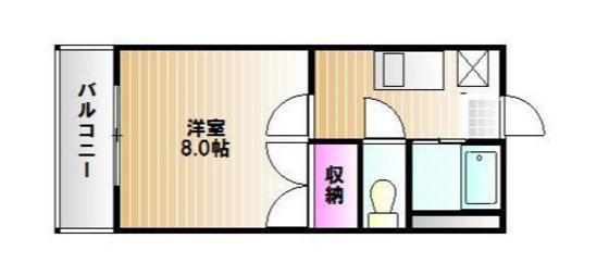 あすなろ94(1K/3階)の間取り写真