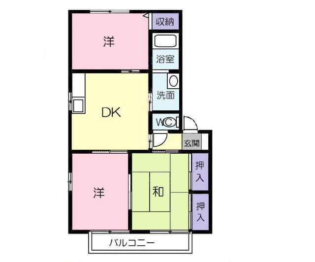 はなやマンション壱番館(3DK/1階)の間取り写真