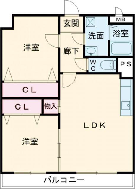 オリエンタルコート(2LDK/3階)の間取り写真