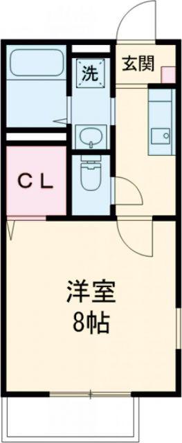 エルメゾン三番町(1K/1階)の間取り写真