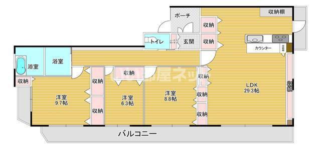 C.CUULE(3LDK/3階)の間取り写真