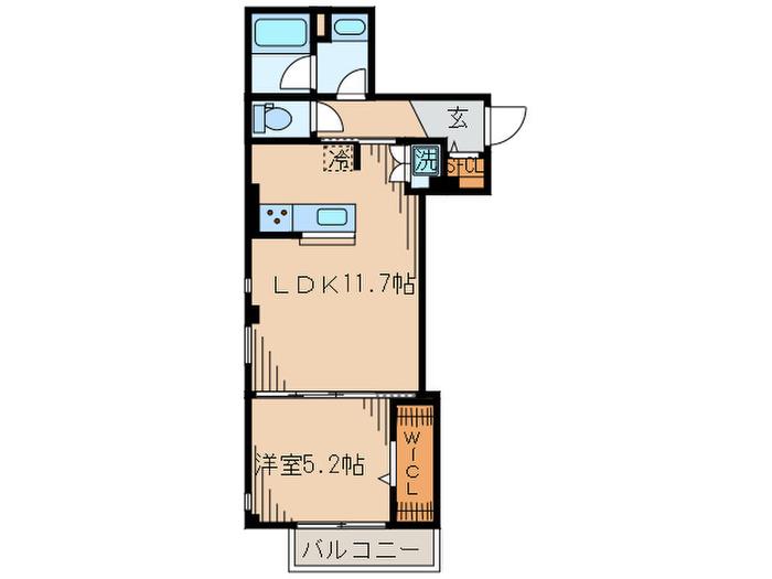 CASA GRANDIO(1LDK/3階)の間取り写真