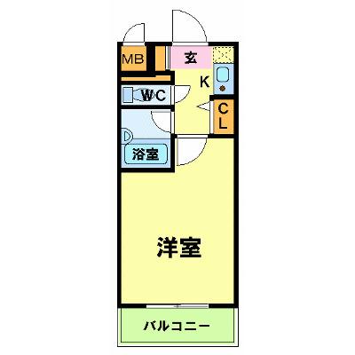 エスリード梅田新道第2(1K/6階)の間取り写真