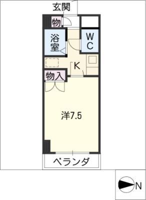ラフォーレ三愛(1K/4階)の間取り写真