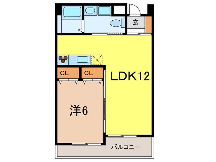 テラコートアシヤ(1LDK/4階)の間取り写真