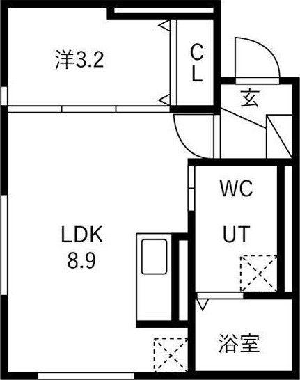 ゼルノヴァ(1LDK/2階)の間取り写真