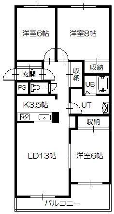 フォルテ21(3LDK/5階)の間取り写真