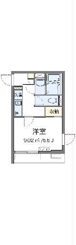 クレイノ笹塚南山(1K/2階)の間取り写真