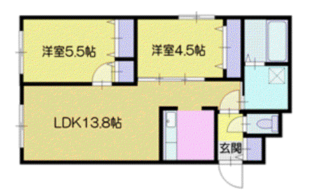 VALLEST222 (2LDK/4階)の間取り写真