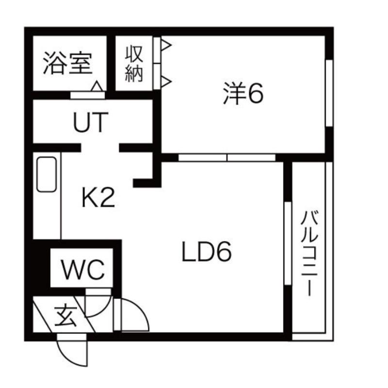 パラッツォ平岸(1LDK/3階)の間取り写真