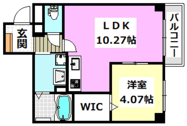 SOLITAIRE SOUJIJI(1LDK/3階)の間取り写真