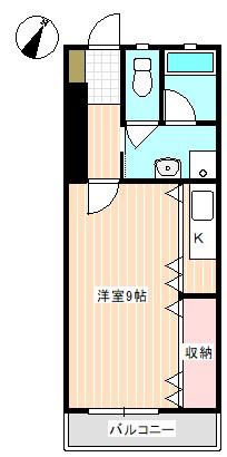 メゾンKT(ワンルーム/4階)の間取り写真