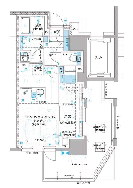 オーパスレジデンス中板橋(1LDK/8階)の間取り写真