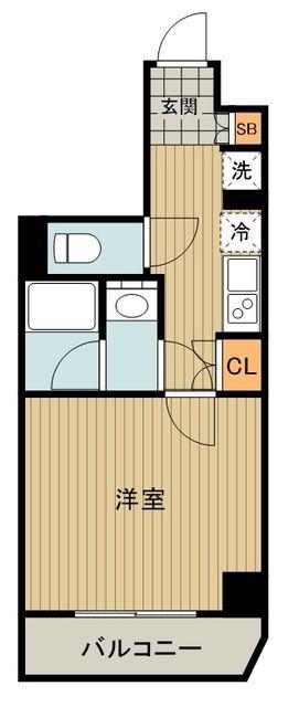 LUNIQ高島平(1K/9階)の間取り写真