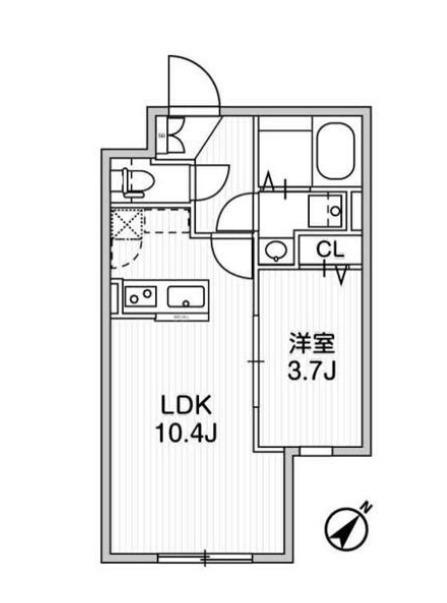 アグライア千石ドゥ(1LDK/2階)の間取り写真