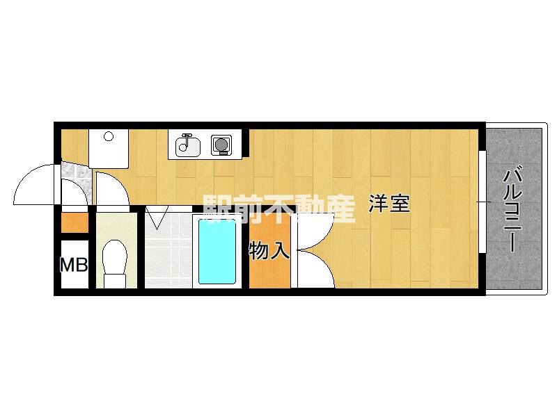 アニマート空港通(ワンルーム/2階)の間取り写真