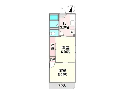 カーサ・マルソ(2K/1階)の間取り写真