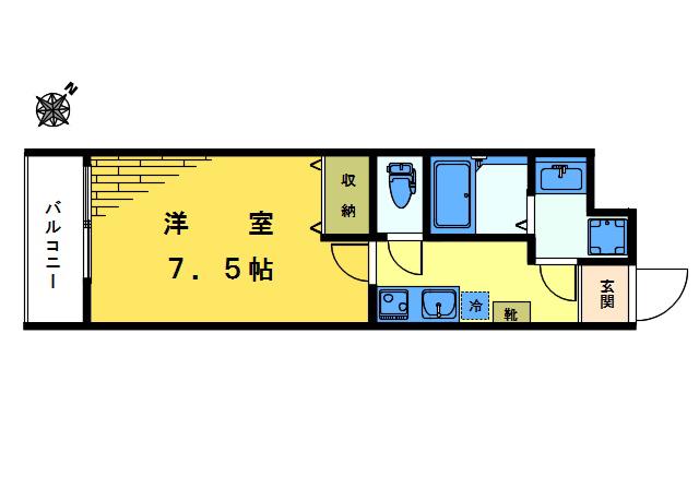LK東中野マンション(1K/2階)の間取り写真