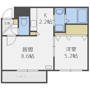 アクアトピアN21(1LDK/3階)の間取り写真