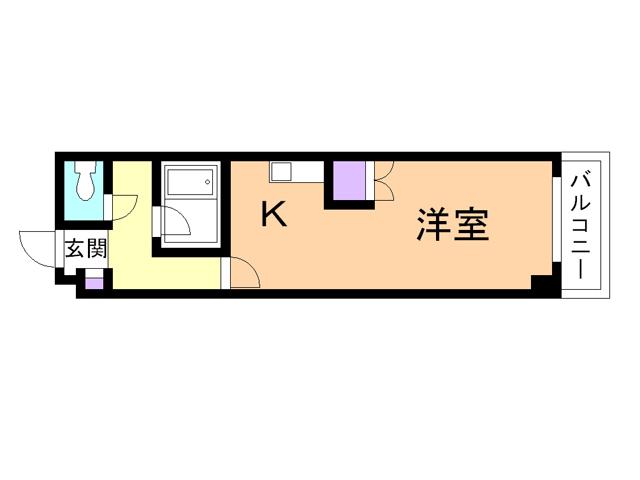 プラザユーホーム(ワンルーム/5階)の間取り写真