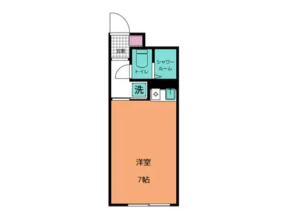 レジデンスアイケー(ワンルーム/2階)の間取り写真
