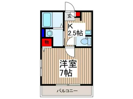 FORTEZZA所沢(1K/3階)の間取り写真