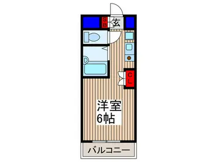 アルプ所沢(ワンルーム/9階)の間取り写真