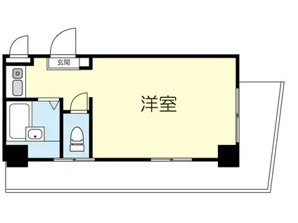 上野イースト(ワンルーム/3階)の間取り写真