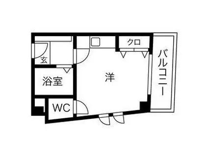 キャッスルアート御影(ワンルーム/2階)の間取り写真