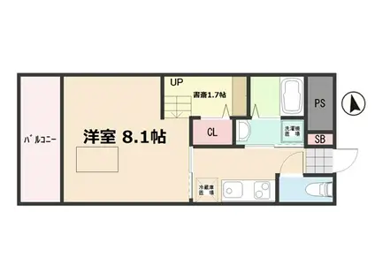 レガーロ公津の杜(1K/2階)の間取り写真