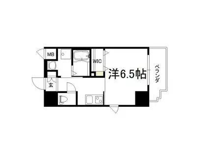 アール大阪グランデ(1K/5階)の間取り写真