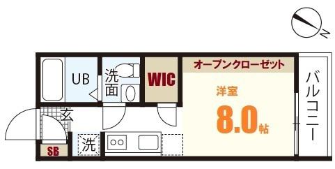 トワスール八木(ワンルーム/3階)の間取り写真