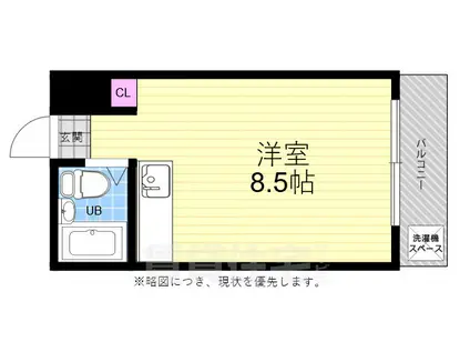 ハイネ大宮(ワンルーム/2階)の間取り写真