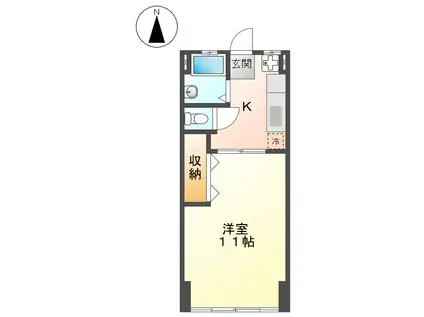 大野ビル南館(1K/2階)の間取り写真