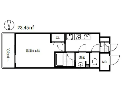 ファーストフィオーレ神戸湊町(1K/11階)の間取り写真
