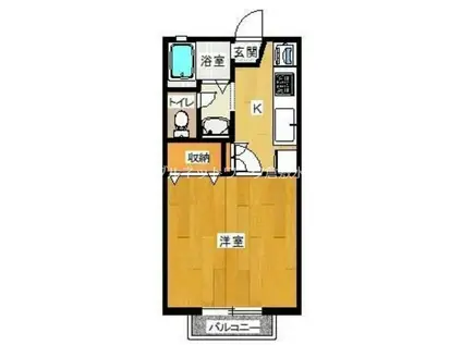 ジュネスNANBA(1K/2階)の間取り写真