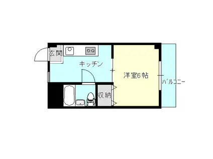 アシスト第3山形マンション(1K/4階)の間取り写真