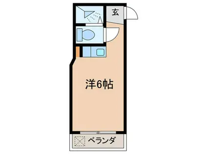 マロンハウス砧(ワンルーム/2階)の間取り写真